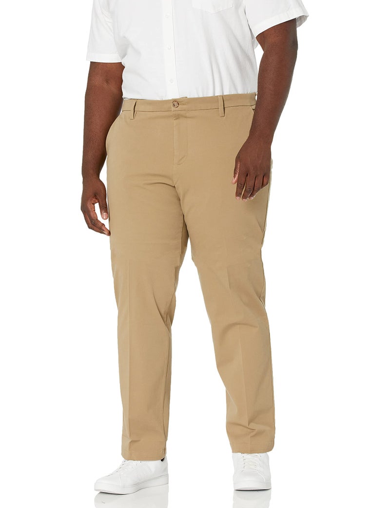 Dockers Men's Classic Fit Workday Smart 360 Flex Pants (Standard and Big & Tall), New British Khaki, 48W x 29L - Image 1